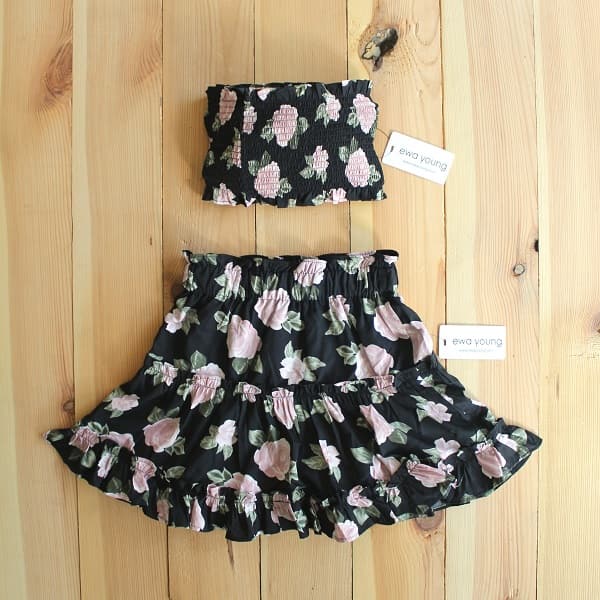 Beach Baby Combo - Black Floral