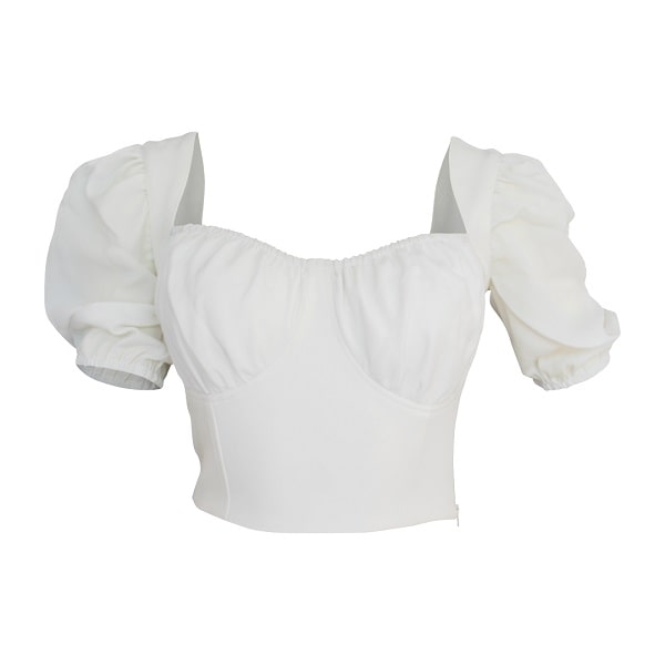 Club Senorita Crop Top - White