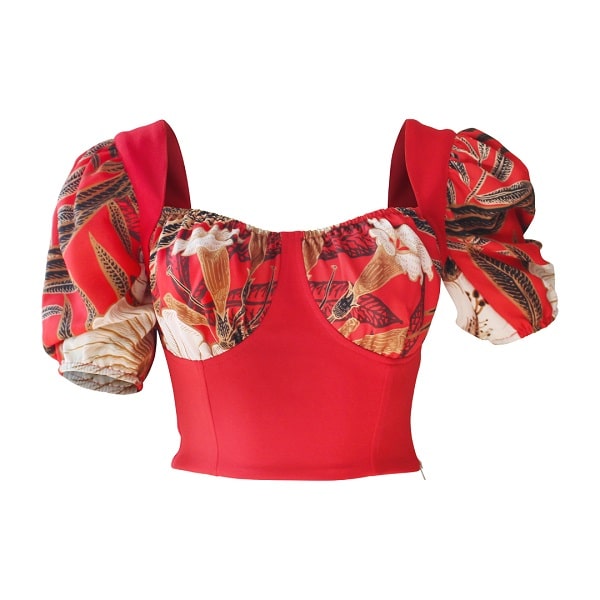 Club Senorita Crop Top - Oriental Red