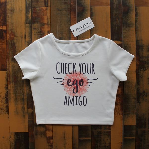 Check your ego Crop Top