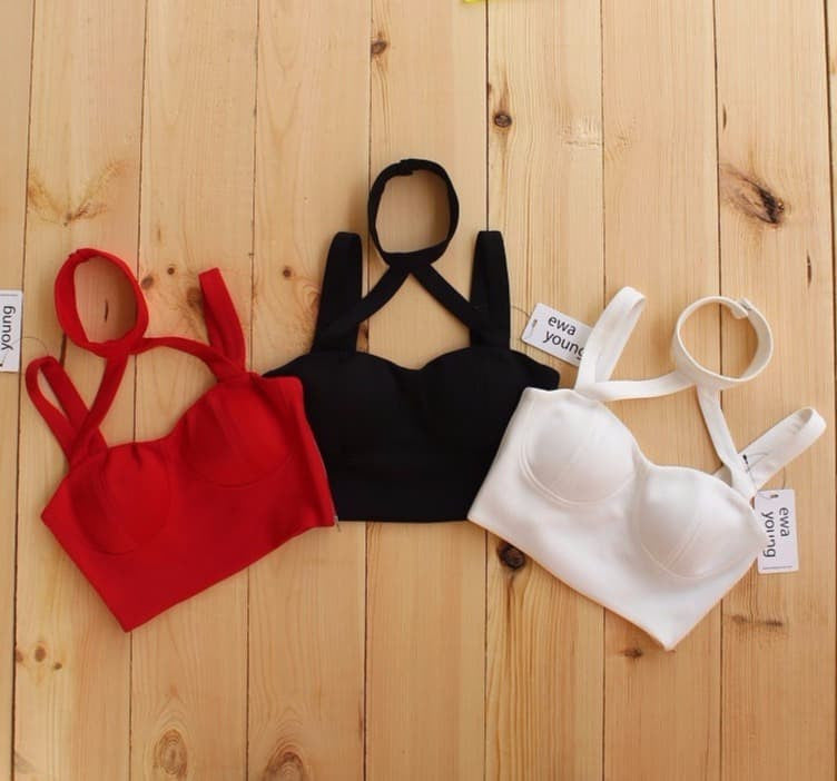Combo of 3 Choker Senorita Crop Tops