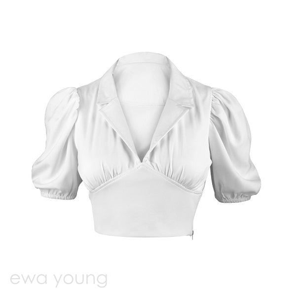Ivy Crop Top - Pearl