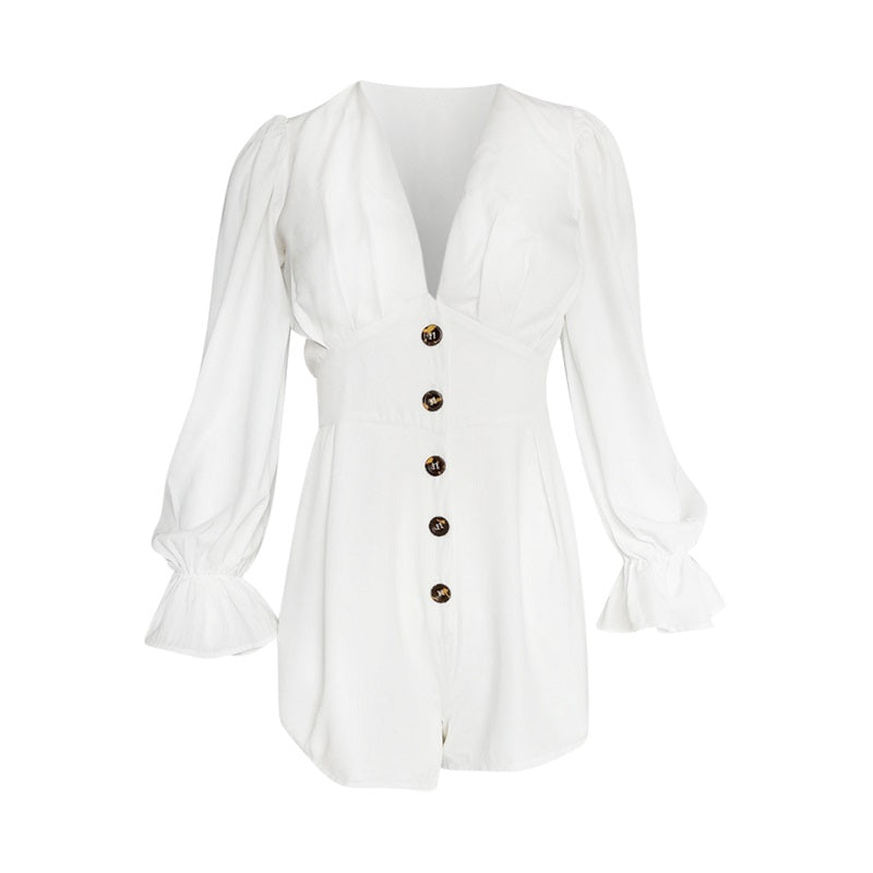 Pam Playsuit - White